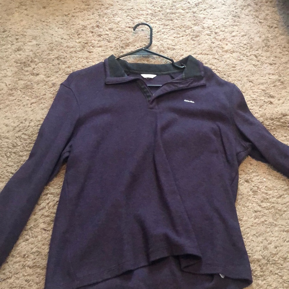 Purple Calvin Klein 1/4 zip